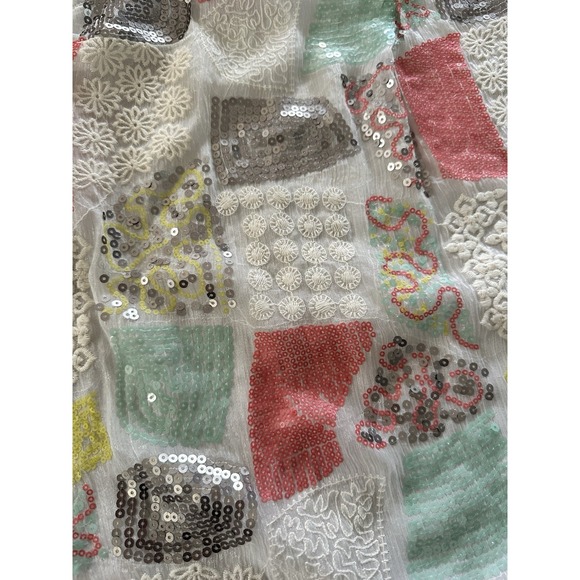 Floreat Anthropologie Louisa Tank Blouse Womens Size XS Boho Sequin Flowy Hippie - Picture 7 of 11